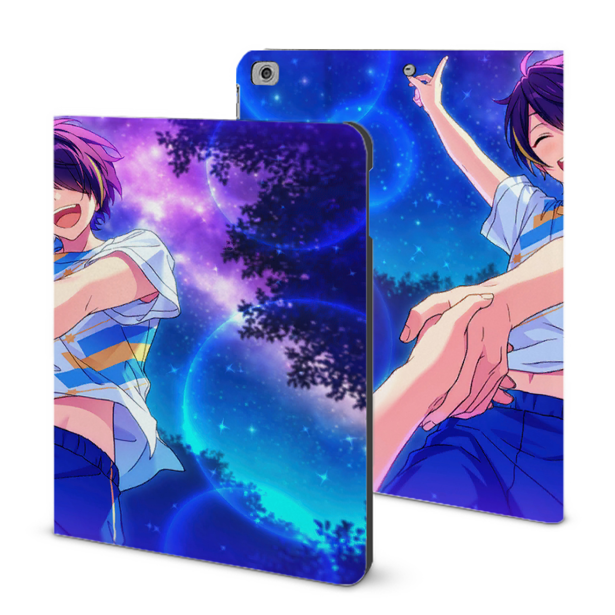 （画像用） あんさんぶるスターズ! Ensemble Stars IPad ケース ブック型 PUレザー TPU 耐衝撃 軽量 薄型 ペン収納なし 全面保護 IPad 各モデル対応